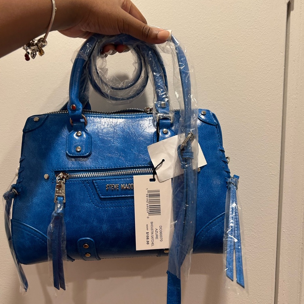 Slightly used Steve Madden Vibrant Blue Satchel
